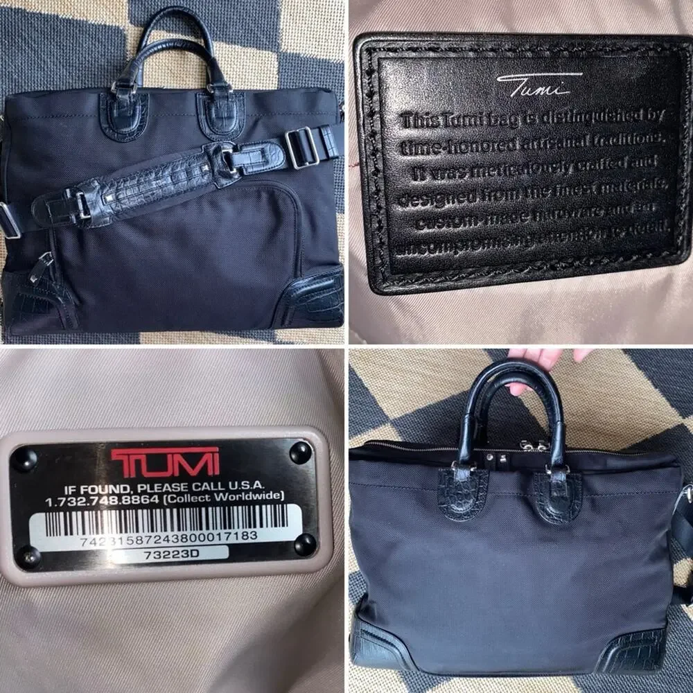 Tumi Georgetown Healy Black Laptop Attache Bag Model 73223D